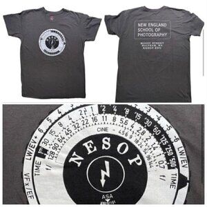 New England School Of Photography Short Sleeve Gray Graphic T Unisex Men's L